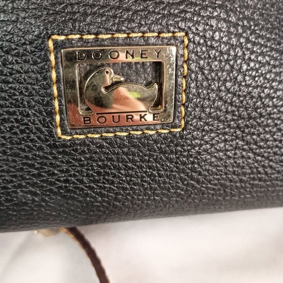 Dooney & Bourke Dillen Crossbody Satchel Pebble Grain Leather Navy - Picture 2 of 14